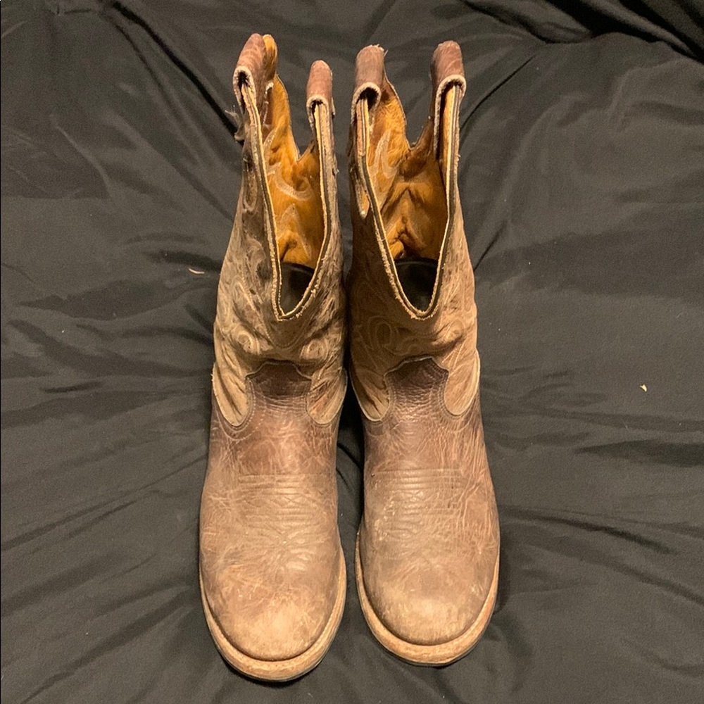 Men's Brown Leather Cowboy Boots